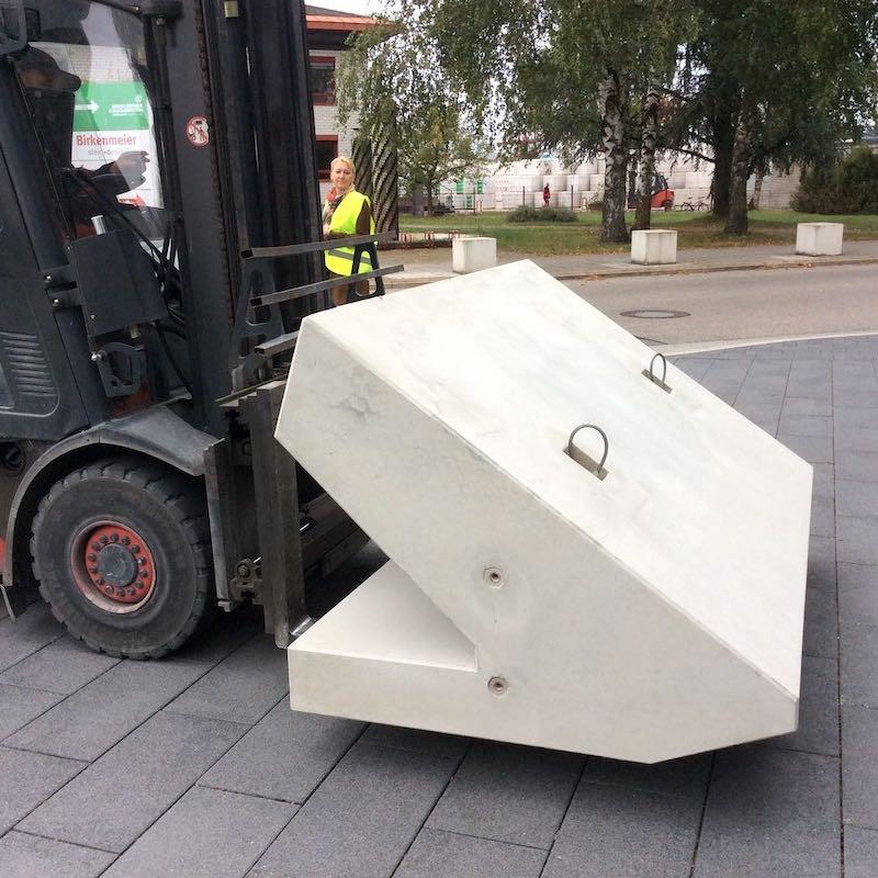 Raw Concrete Anti-Intrusion and Anti-Ram Barrier